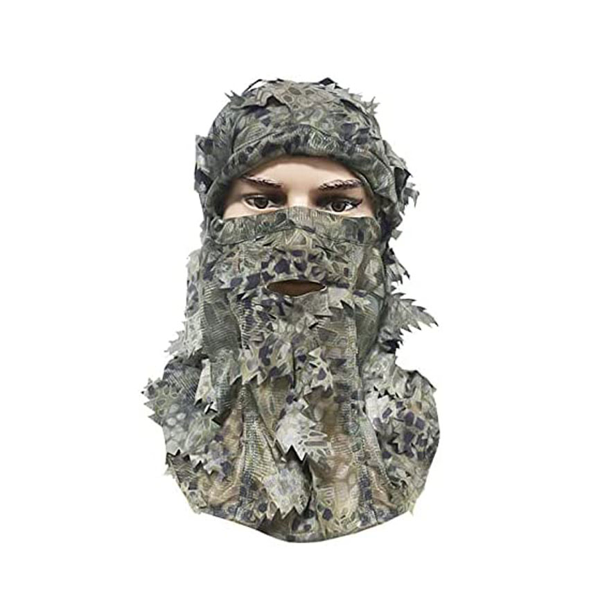 Camouflage Leafy Hat Full Face Mask 3D Camo Cap Balaclava Ghillie ...